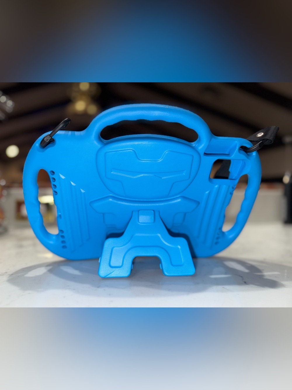Kids Blue Protective EVA Tablet Case with Handle and Stand Fits iPad 7,8,9